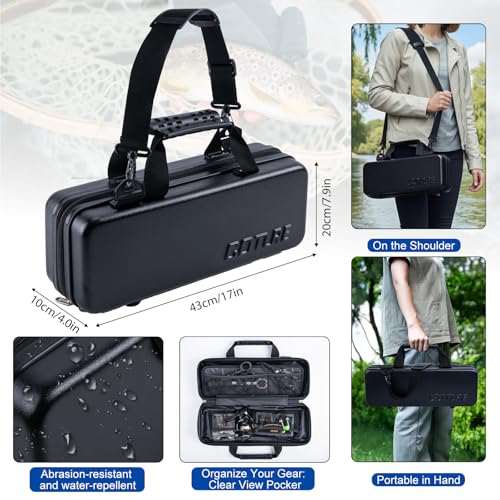 Fishing Rod and Reel Combo (1 Rod & 1 Reel Spinning Fishing Combo - PC Fishing Tackle Case / 2.7M/9FT - A)