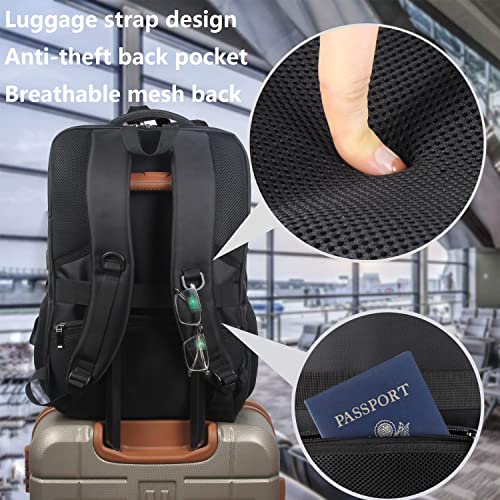 Laptop Backpack Fits 17 Inch Computer (A Black)