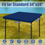 2 Pack Square Spandex Fitted Table Cloth (Navy / 34" x 34" (Square))