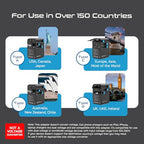 Universal Travel Adapter (Black/Blue)