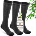 Bamboo Viscose Compression Socks for Women & Men (Small-Medium / 3 Pairs-(gray))