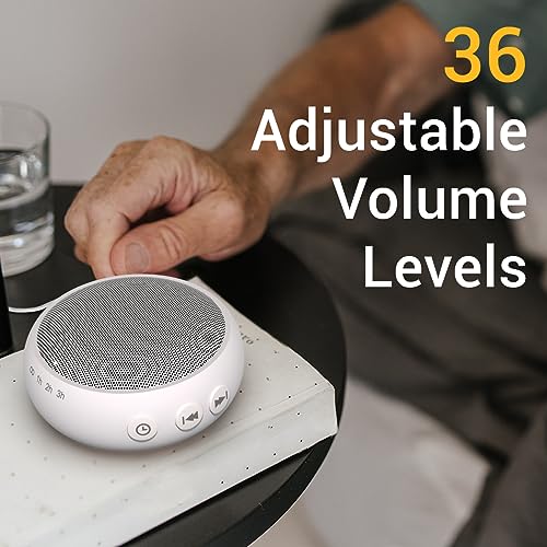 Small Sound Machine Mini White Noise Machine for Baby Kids Adult with 32 Soothing Sounds 32 Volume Levels Sleep Brown Noise Machine for Travel Office Privacy with 4 Timer & Memory (U-White)