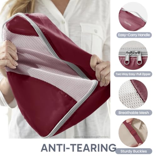 Packing Cubes for Travel (11 Burgundy)