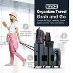 Patented Connecting Hard Shell 3 Piece Luggage Set (Slate Grey / 3-Piece Set)