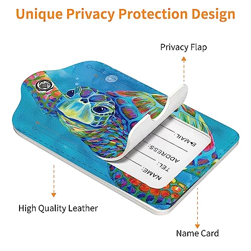 2 Pack Luggage Tag for Suitcase (Turtlea)