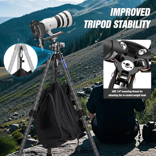 71" Carbon Fiber Travel Tripod with 360° Ball Head Set