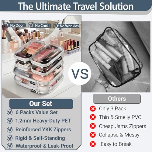 Clear Hard Shell Zipper Cases (Grey)