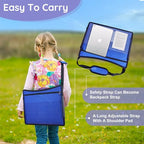 Kids Lap Desk Tray for Road Trip Activities (Blue-1PCS)