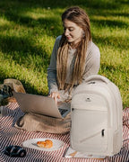 Beige Laptop Backpack for Women (Beige / 17 Inch)