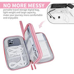 Portable Electronic Organizer Case (F-Double Pink-L / Double Layer-L)