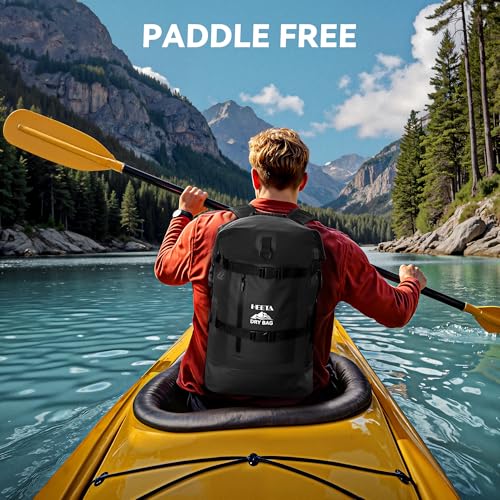 Dry Bags Waterproof Backpack 40L for Men & Women (Black / 40L)