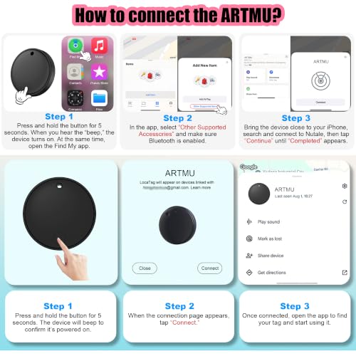 2026 Air Tracker Smart Tags Android & iOS (Gray)