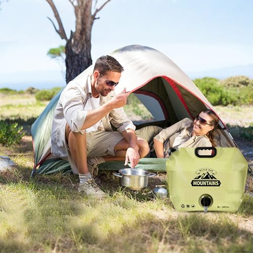 Camping Water Container (BEIGE&GREEN)