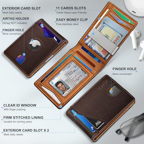 Airtag Wallet for Men (Burnt Umber007)