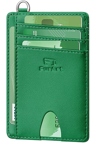 Slim Minimalist Wallet RFID Credit Card Holder for Men (small / Forest Green)