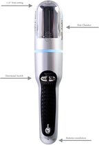 Split-Ender Mini Cordless Split End Hair Trimmer for Dry, Damaged, Brittle, or Frizzy Hair - Battery Operated Clipper for Straight and Curly Hair - Blue