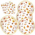 40PCS Fall Paper Plates and Napkins Set (Green)