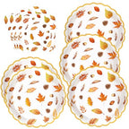 40PCS Fall Paper Plates and Napkins Set (Green)