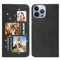 Design Your Personalized Picture Wallet Case Compatible with iPhone 17 Air 7 8 11 12+ Plus 13 14 15 16 Pro Max with Money Card Holder (Black-E)