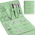 Manicure Set Professional Nail Clippers Pedicure Kit (Green)