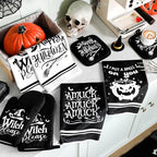 10 Pcs Halloween Kitchen Decor Accessories Set Witch Style (Black / Halloween Witch)
