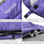 Warm Sleeping Bag for Adults & Kids (Purple/Wide(40''x87''))
