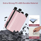 Carry On Luggage Sets 3 Piece 20 Inch Suitcase Set with Duffel Bag (Pink / 3Pcs Set(DB/TB/20))