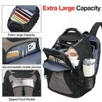 Laptop Backpack 18.4 Inch Computer Backpack for Men (Black/Light Browm / 18.4 inch)