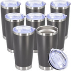 20oz Tumbler Stainless Steel Tumbler Coffee Tumbler with Lid Grey (Gray)