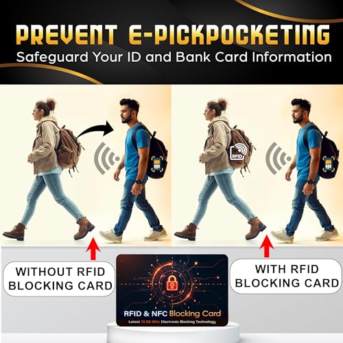 10 Pack RFID Blocking Card for Credit Debit Card (Oragne CL)