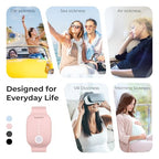Fashion FDA Cleared Relieve Nausea Electrode Stimulator Morning Sickness Motion Travel Sickness Vomit Relief Rechargeable No Gel Drug Free Wrist Bands Without Side Effects (Pink)