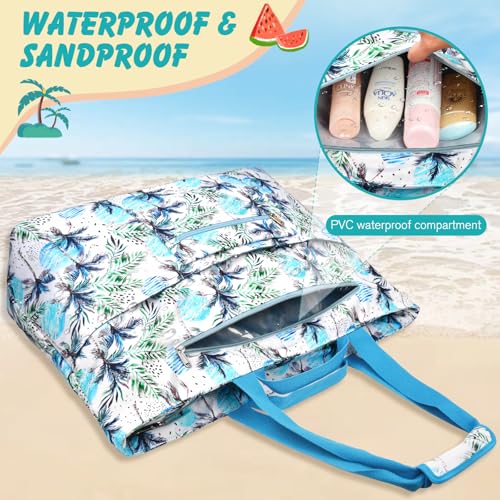 Extra Large Beach Bags for Women (Leaf Beach)