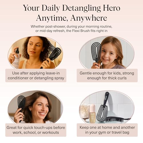 Flexi Flow Detangler Brush (Black / 1 pc)