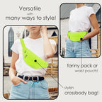 Neno Green Crossbody Fanny Pack Gift for Enjoy Festival Traveling (Neno Green / Large)