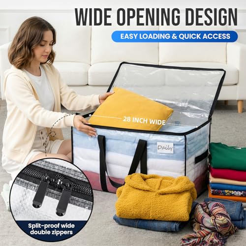 2 Pack Clear Extra Large Moving Bags (Clear / 2 Large)