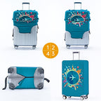 Travelkin Suitcase Covers For Luggage Tsa Approved Luggage Covers Protector (Dreaming Blue / XL)