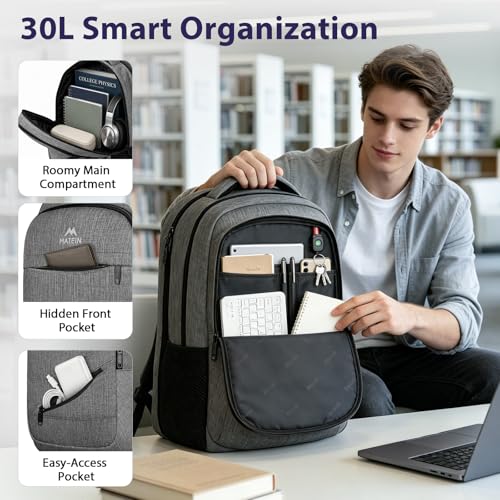 Travel Laptop Backpack (Grey / 17 Inch)