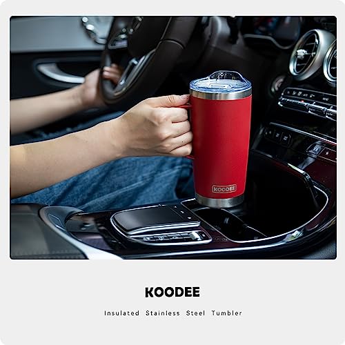 20 oz Insulated Coffee Mug with Lid and Handle (black-A / 20 Ounces)