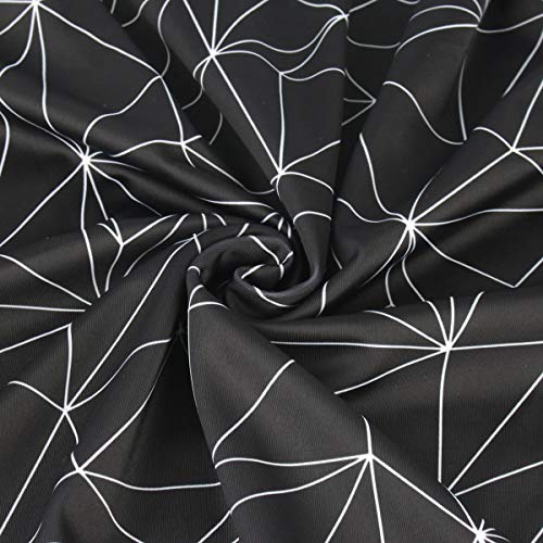 Luggage Cover Fits 18 (S / Black Polygonal)