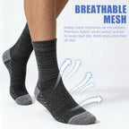Light Compression Socks for Men Cotton Crew Socks Breathable Moisture Wicking Cushion Running Hiking Socks 3 (X-Large / Z-white(3 Pairs))
