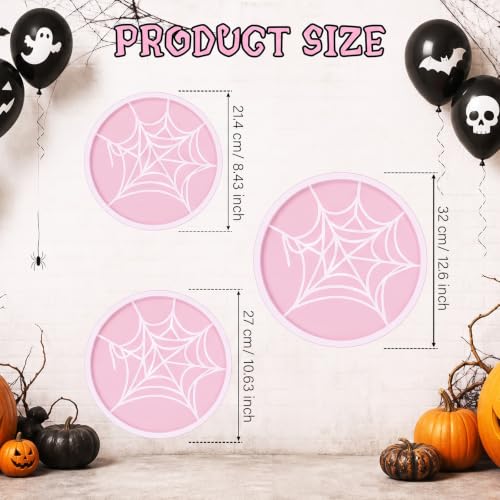 3 Tier Pink Spiderweb Serving Tray (Spider Web)