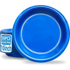 50 Pcs 10 Inch Blue Plastic Plates (Blue / 50 Pcs)
