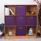 Storage Basket Bins (13×13×13/4pcs / Purple)