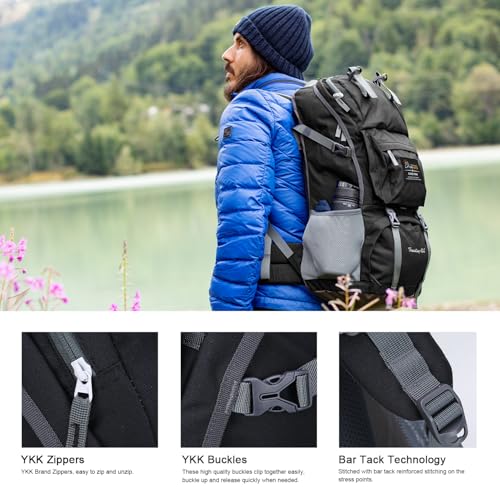 40L Hiking Backpack Lightweight Travel Backpack for Men&Women Outdoor Camping Backpacking (40l-sky Black)