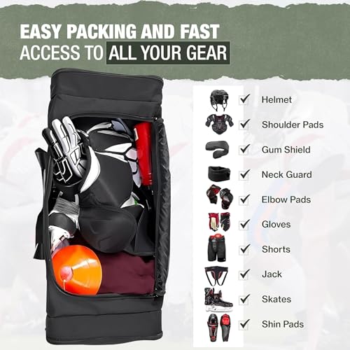 Heavy Duty Hockey Bag (36IN / XL 36" Black)