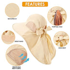 Womens Sun Hat UV Protection (One Size / Beige)