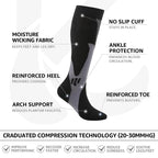 Women Compression Socks 3Pcs (XL/XXL / 01 Black | Black | Black)