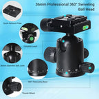 71" Camera Lightweight Foldable Aluminum Tripod & Monopod with 360° Ball Head Payload 33lbs (71")