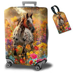 Luggage Cover Suitcase Protector + Tag (Spotted Horse Garden / XL)