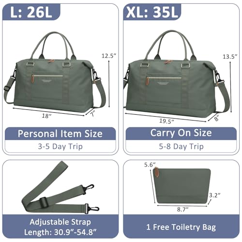 Women Travel Duffle Bags (Army Green / X-Large)